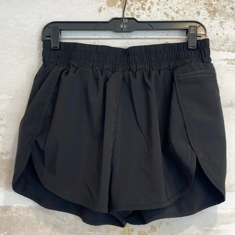 Black Athletic Shorts with Lining and 1 Pocket Size Large